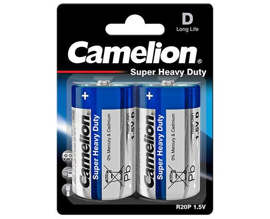 1018 Camelion Super HD D ელემენტი, 2 ცალი, R20P-BP2B - 4260033151018 — ელემენტები და ბატარეები